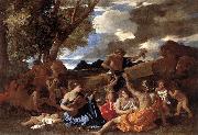 Bacchanal: the Andrians af POUSSIN, Nicolas